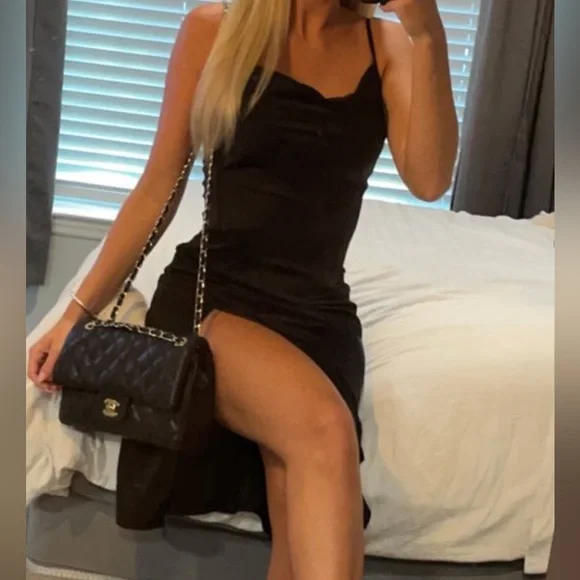 Black Silk Dress - Picture 6 of 6